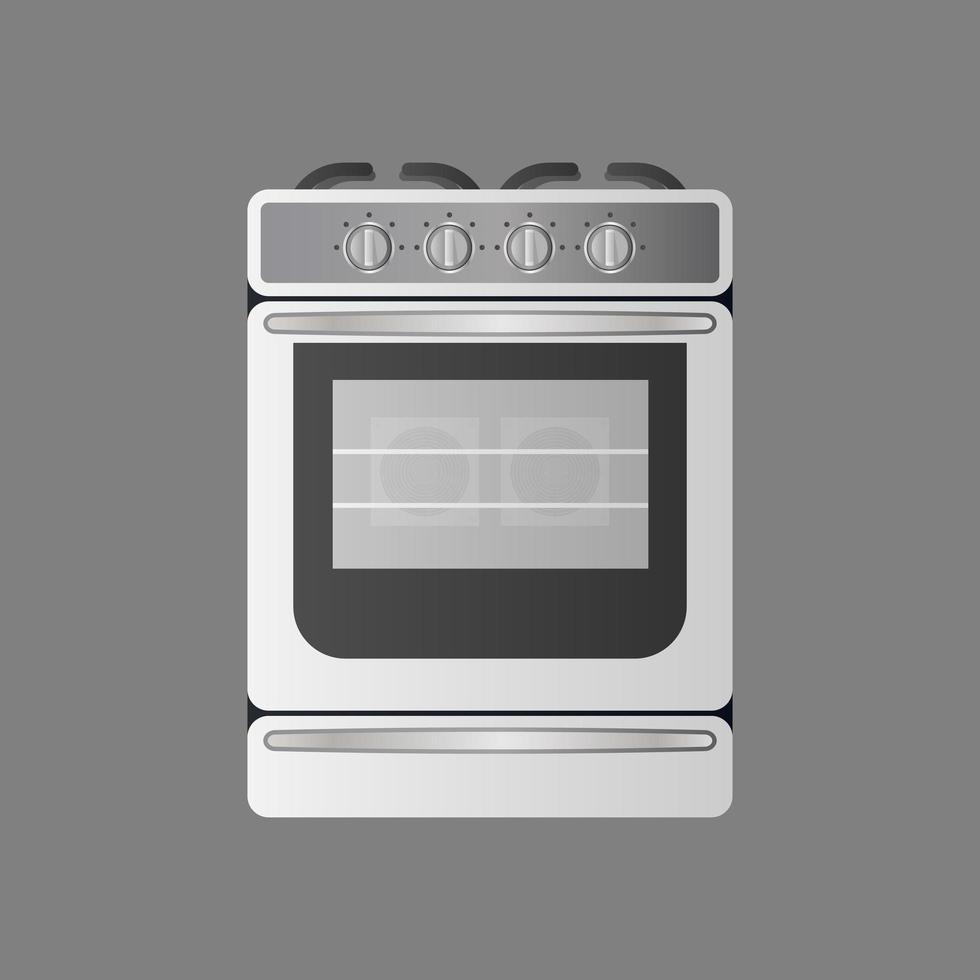 estufa en un estilo realista. Horno moderno para la cocina. aislado. vector. vector