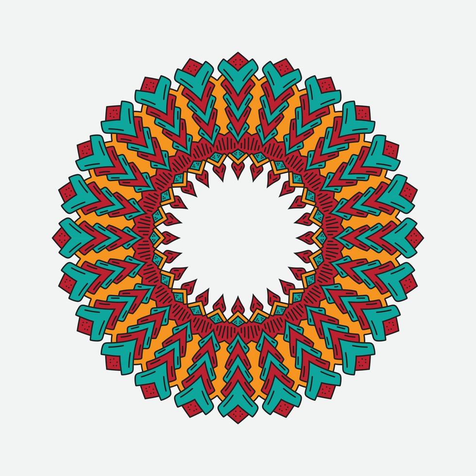 Round gradient mandala on white isolated background. Vector boho mandala in  epic colors. Mandala with floral patterns. Yoga template 4869532 Vector Art  at Vecteezy