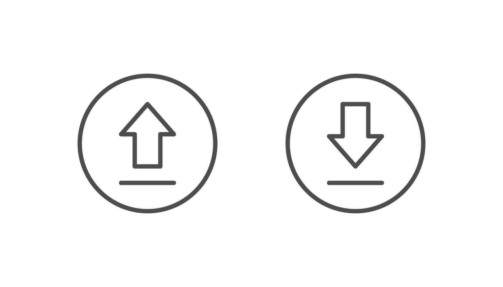 Upload and download icon line vector design, arrow upload and download icon