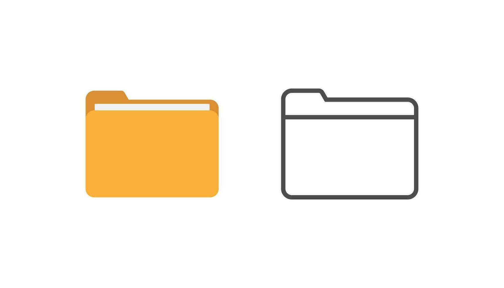 Folder icon vector design on white background