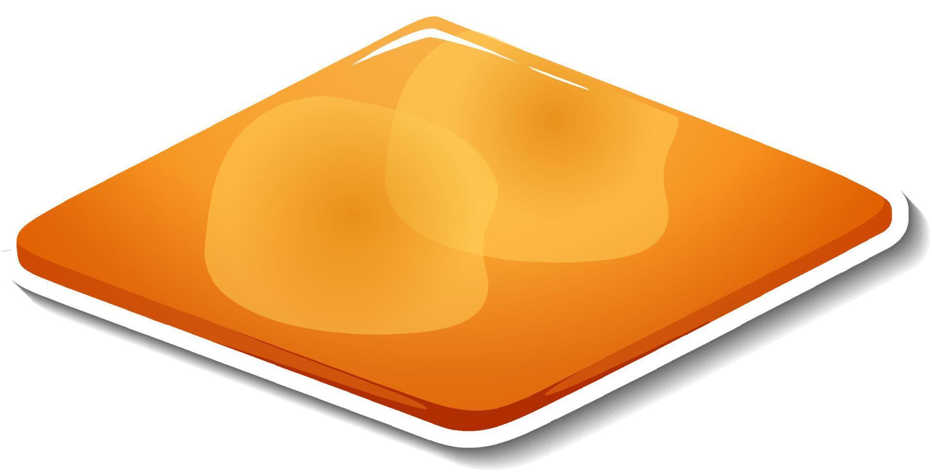 Square bread with melted butter vector