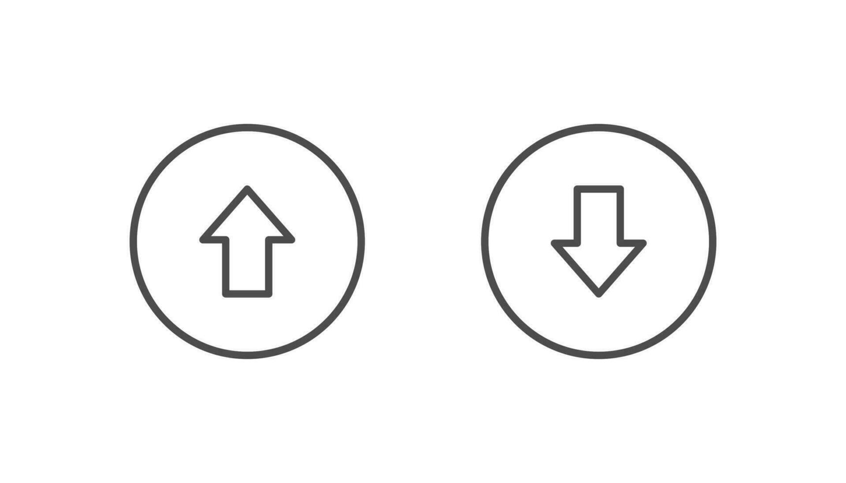 cargar y descargar icono de línea de diseño vectorial, icono de carga y descarga de flecha vector