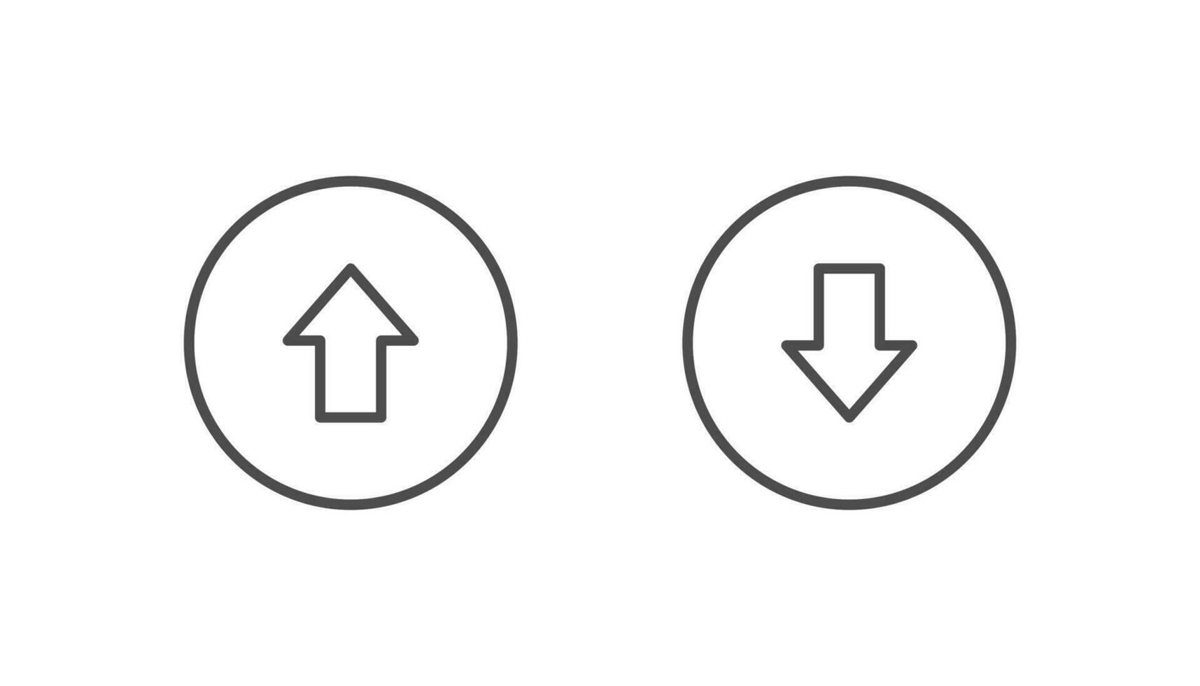 Upload and download icon line vector design, arrow upload and download icon