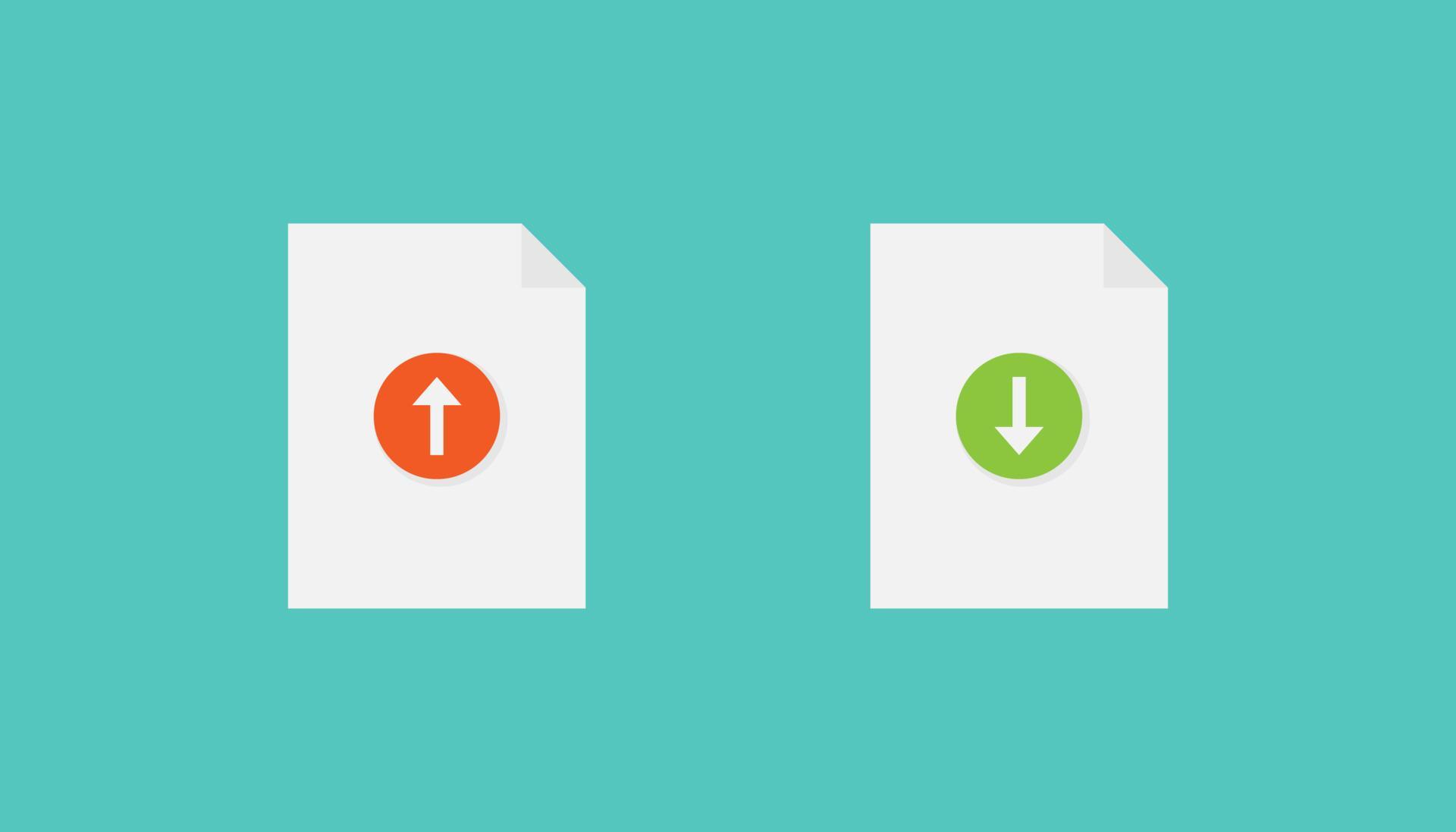 Document upload and download vector design 4869673 Vector Art at Vecteezy