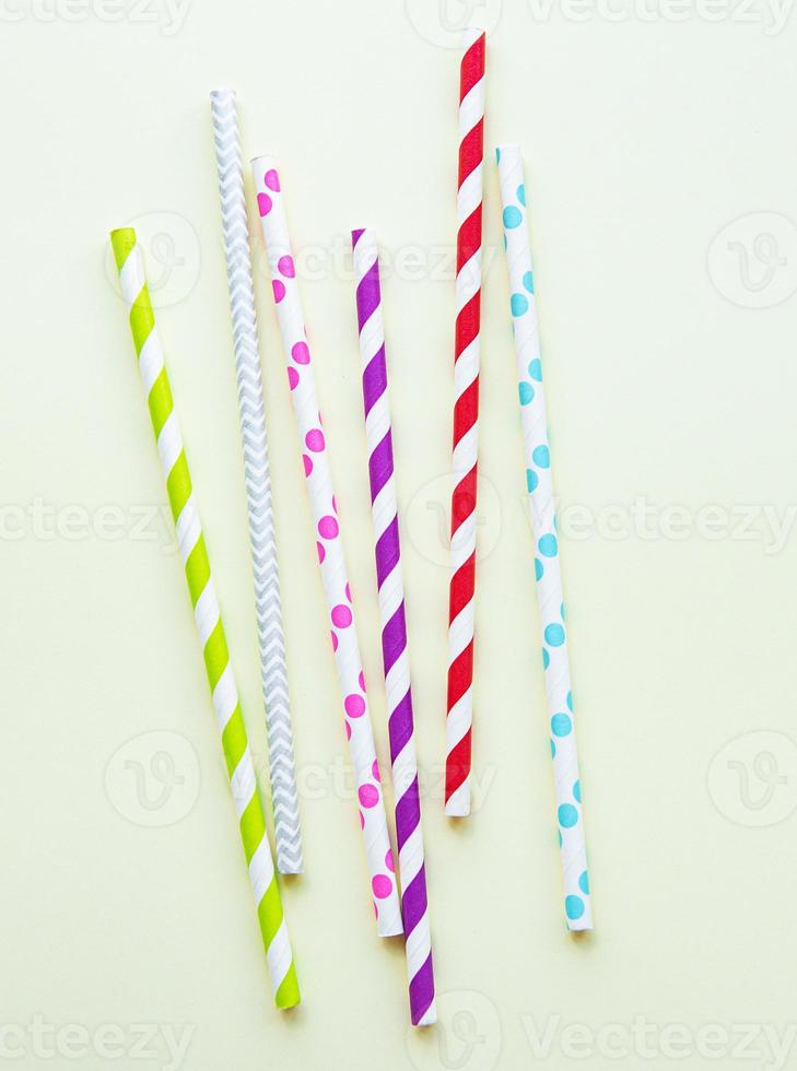 Drinking paper straws photo
