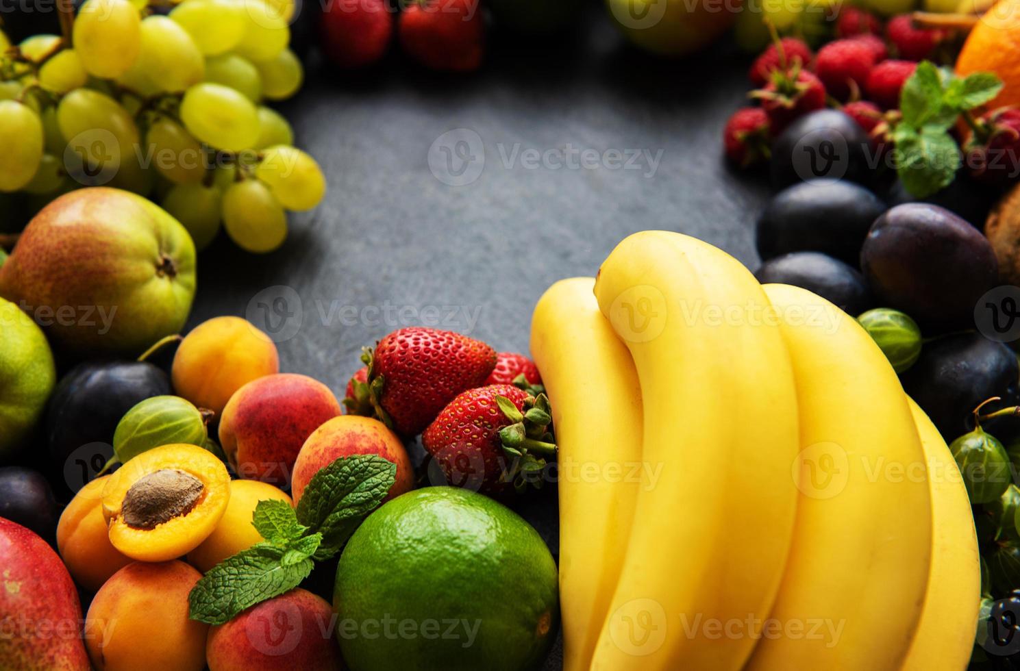 Fresh summer fruits and berries photo