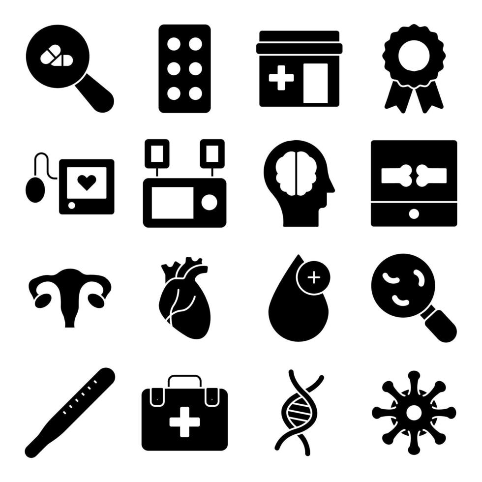 Pack of Medical and Pharmacy vector