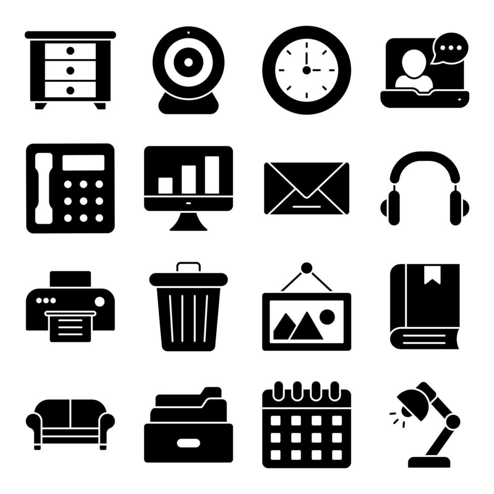 Pack of Office Supplies vector