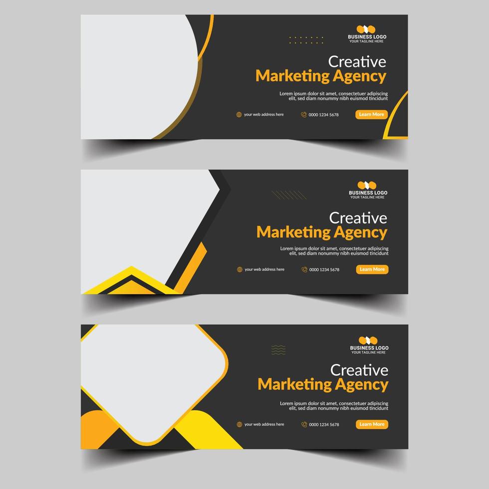 Social media  cover photo template vector