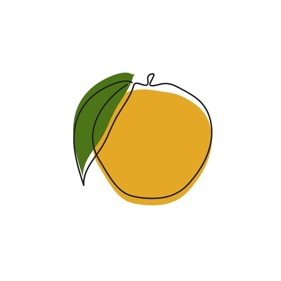 Print fresh orange icon, perfect for adding to icon collections, or t-shirt designs, with line art in it, easy to apply vector