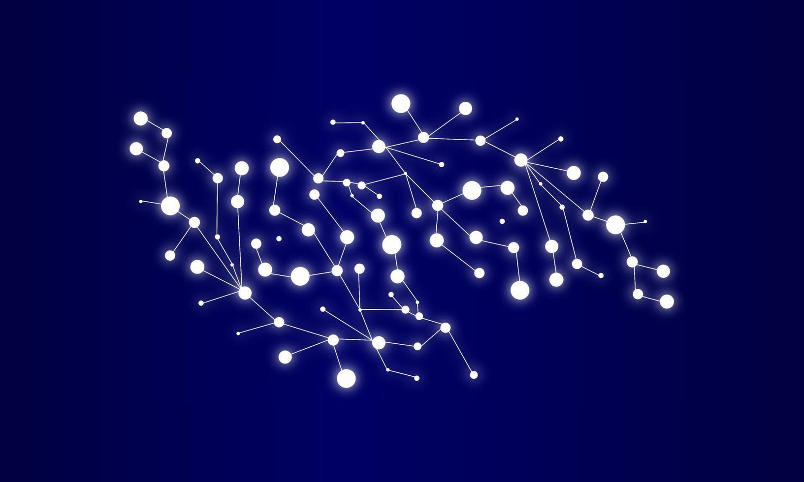 Blockchain concept banner. Line digital dots network connection with each other and matrix coded crypto chain. Connection consists digits. Abstract technology background. Distributed ledger vector. vector