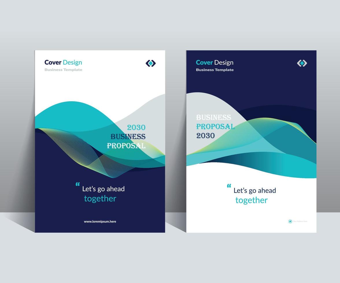 Clean and modern Proposal Cover Design Template adept to any  Project Such as  corporate brochure, annual reports, case studies, sales catalog, booklet, presentation, Portfolio, Magazine, etc. vector