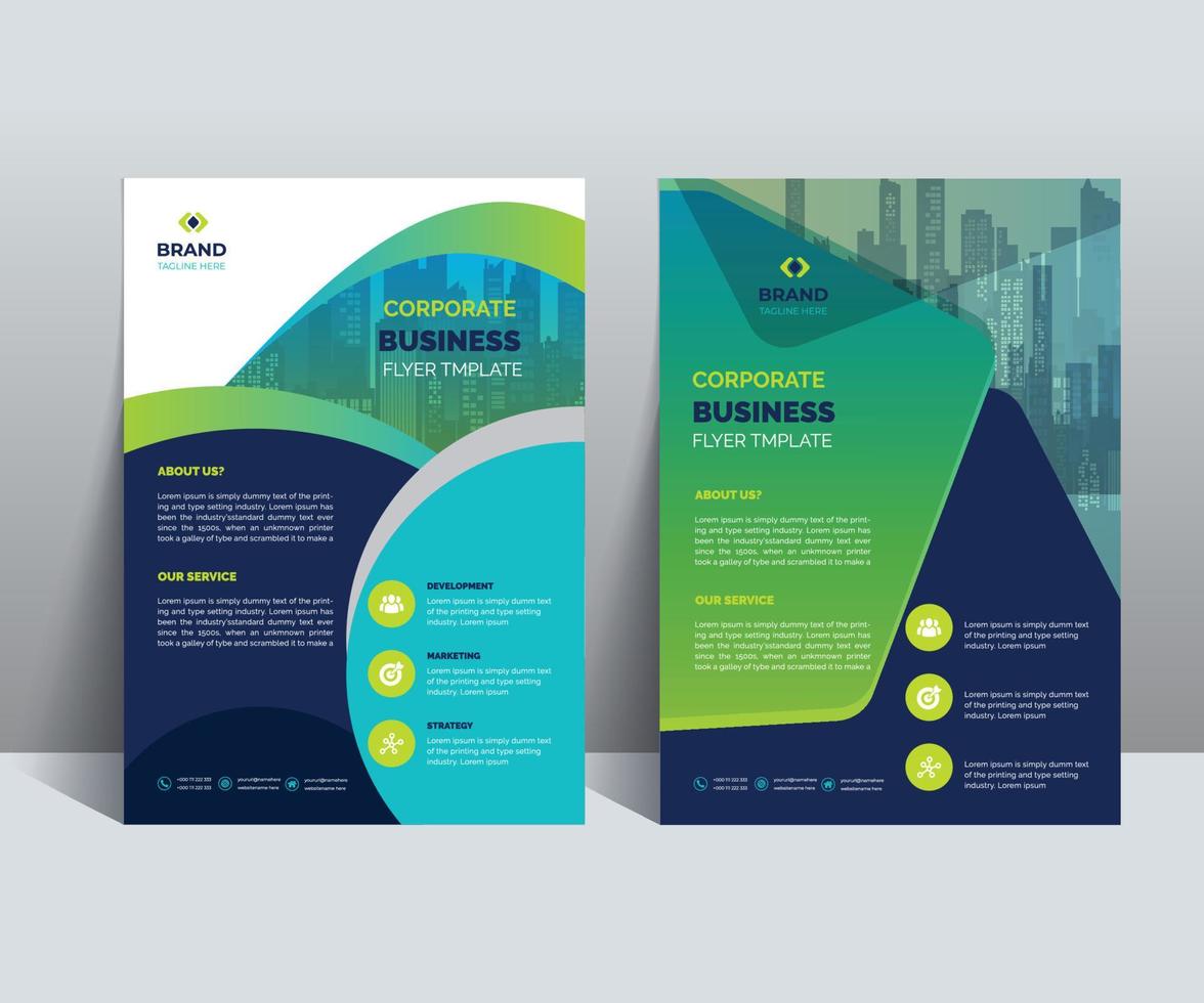 Corporate Business Flyer Design Layout Template Concept vector