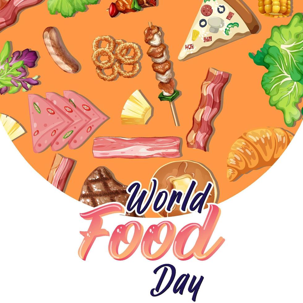 diseño de banner del día mundial de la alimentación vector