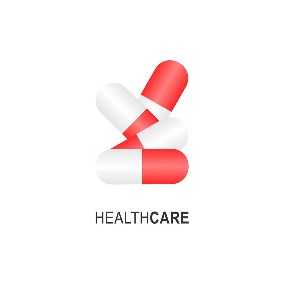 Healthcare logo. Suitable for your health care company or hospital. Healthcare medicine minimalist and flat stylish design vector logo. Medical pharmacy logo. Logotype for clinic, hospital or doctor.