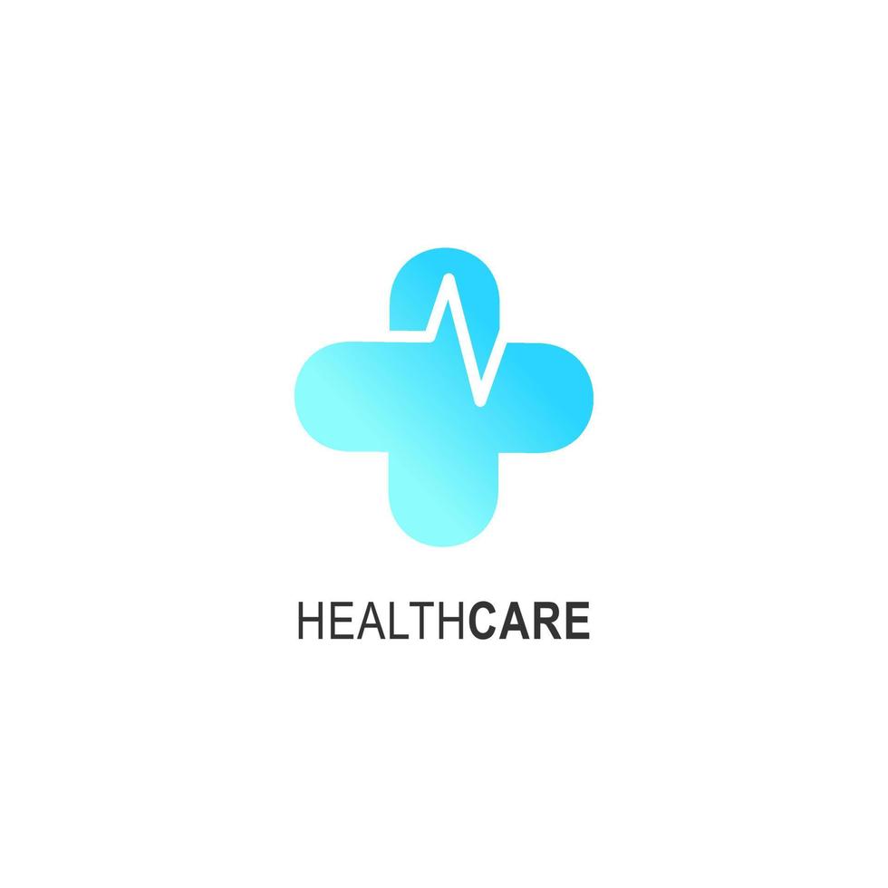 Healthcare logo. Suitable for your health care company. Healthcare medicine minimalist and flat stylish design vector logo sign. Medical love pharmacy logo. Logotype for clinic, hospital or doctor.