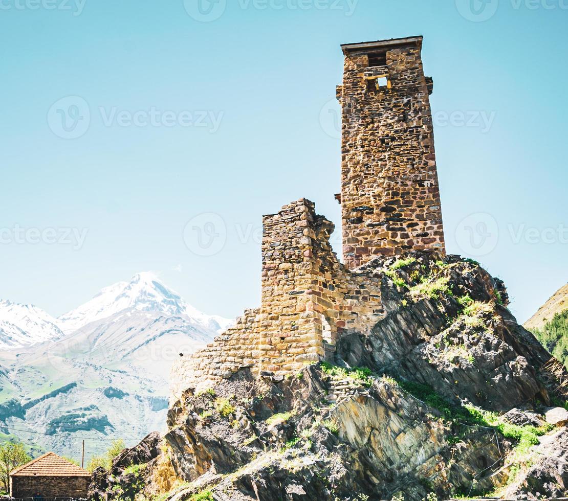 old towers in KAzbegi photo