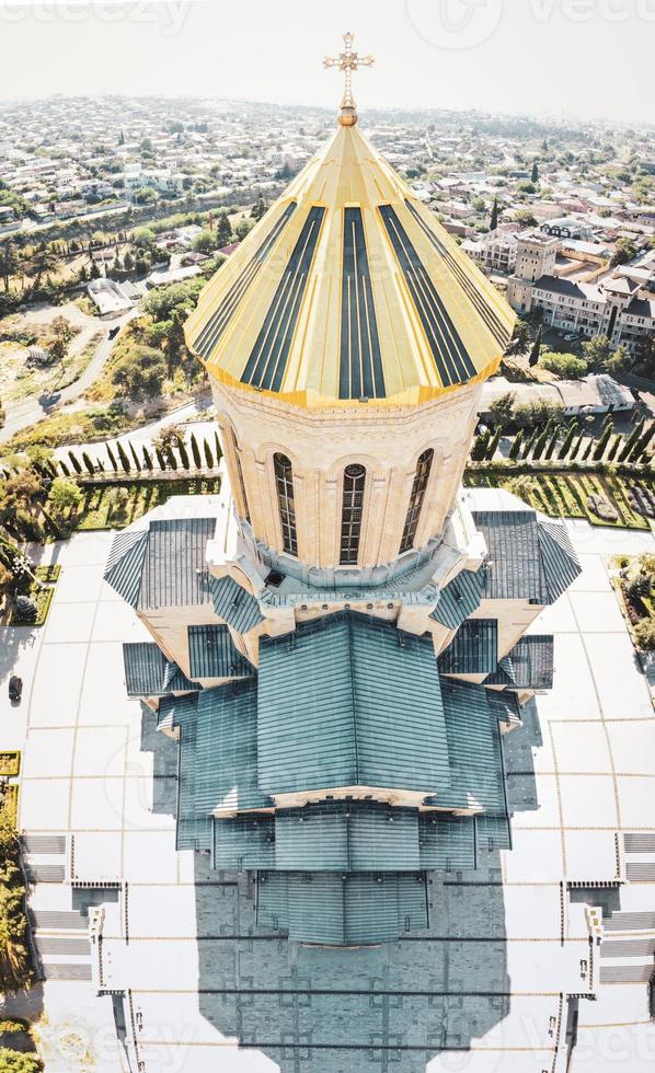 Sameba cathedral in sunny day photo