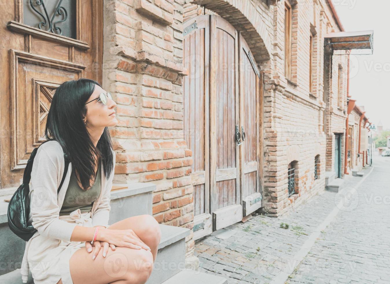 Woman in Mtskheta old town photo