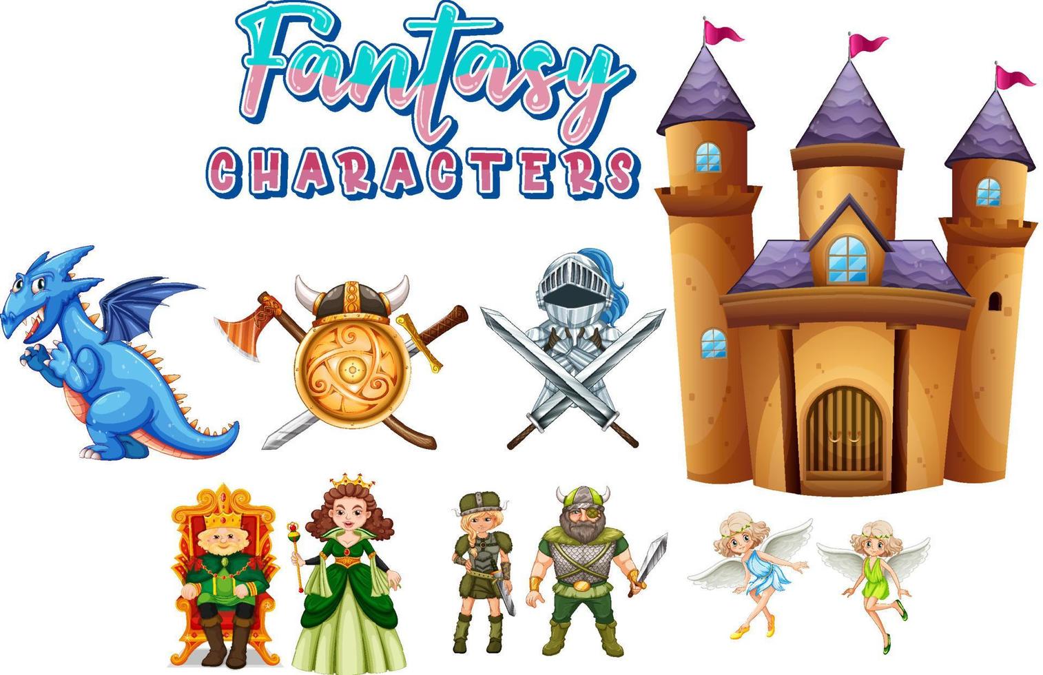 Fantasy Cartoon Characters Set 4870905 Vector Art At Vecteezy Fantasy Cartoon Characters Set 4870905 Vector Art At Vecteezy