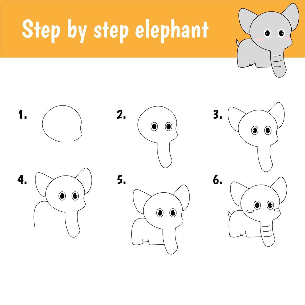 dibujo paso a paso de elefante para niños 4870924 Vector en Vecteezy dibujo paso a paso de elefante para niños 4870924 Vector en Vecteezy