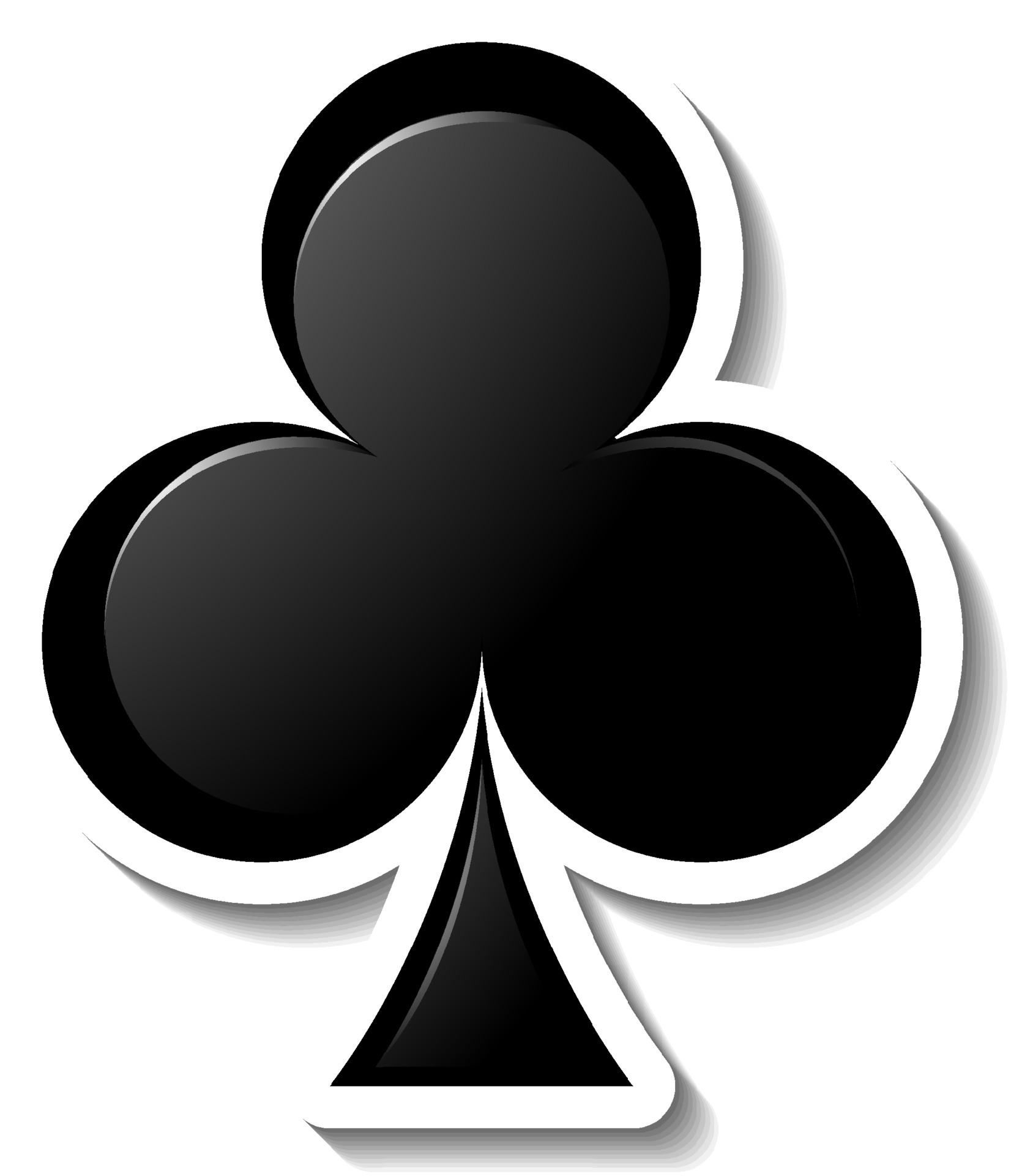 Club playing card symbol 4870969 Vector Art at Vecteezy