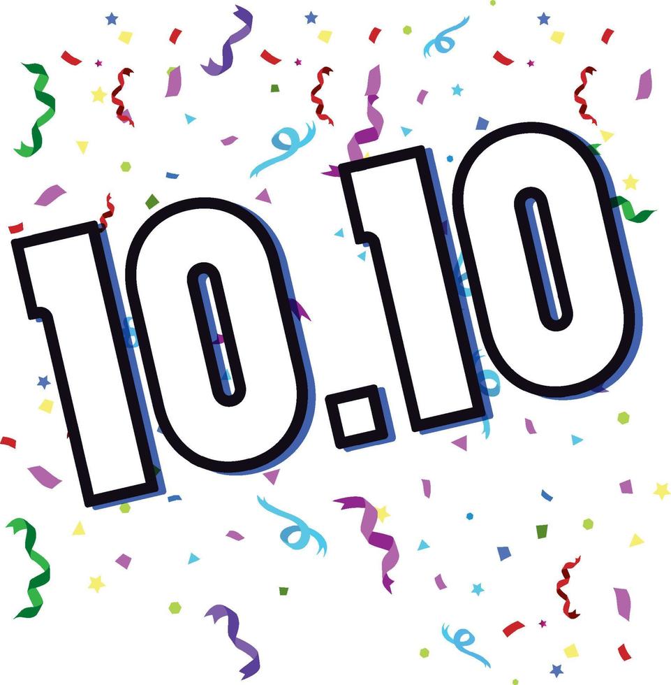 10.10 logotipo de fuente para publicidad. vector