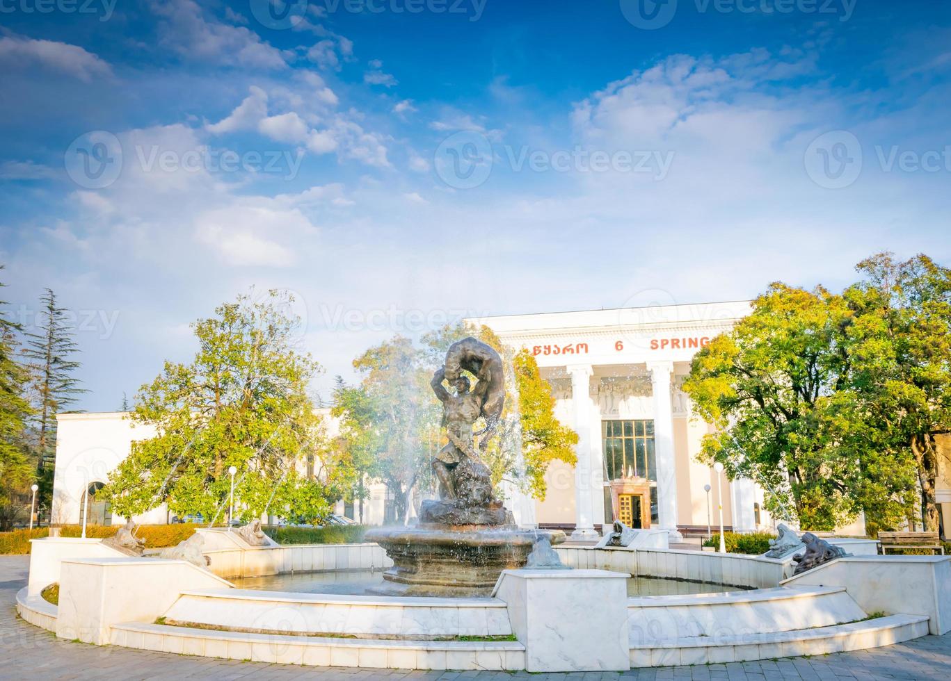 Tskaltubo fountains in Georgia photo