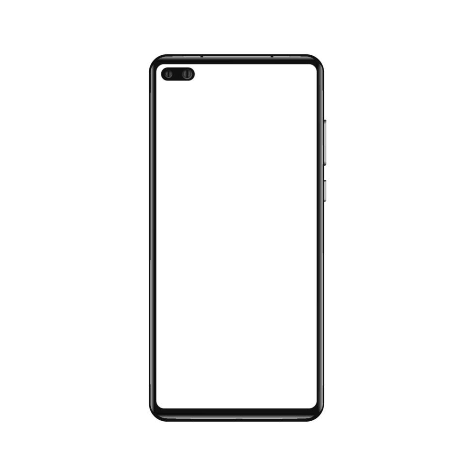 Realistic smartphone mockup vector illustration. EPS 10