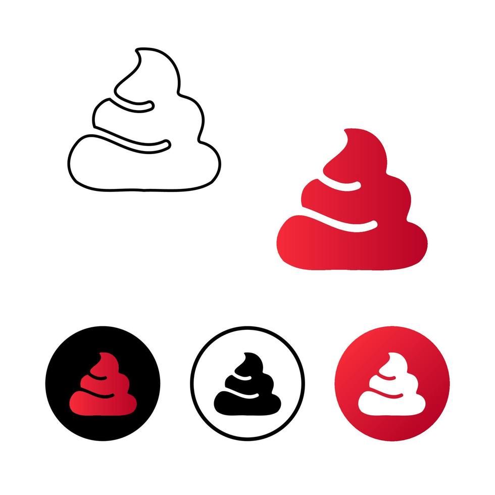 Abstract Feces Icon Illustration vector