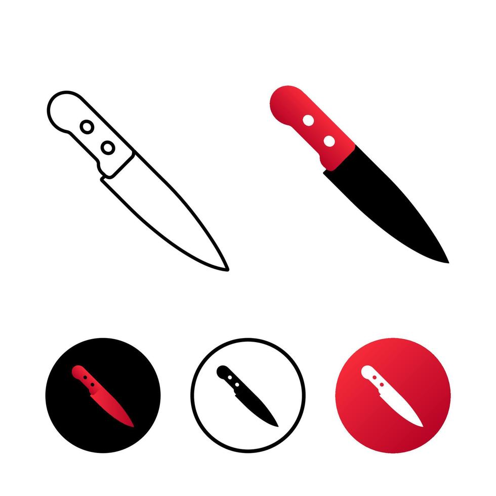 Ilustración de icono de cuchillo abstracto vector