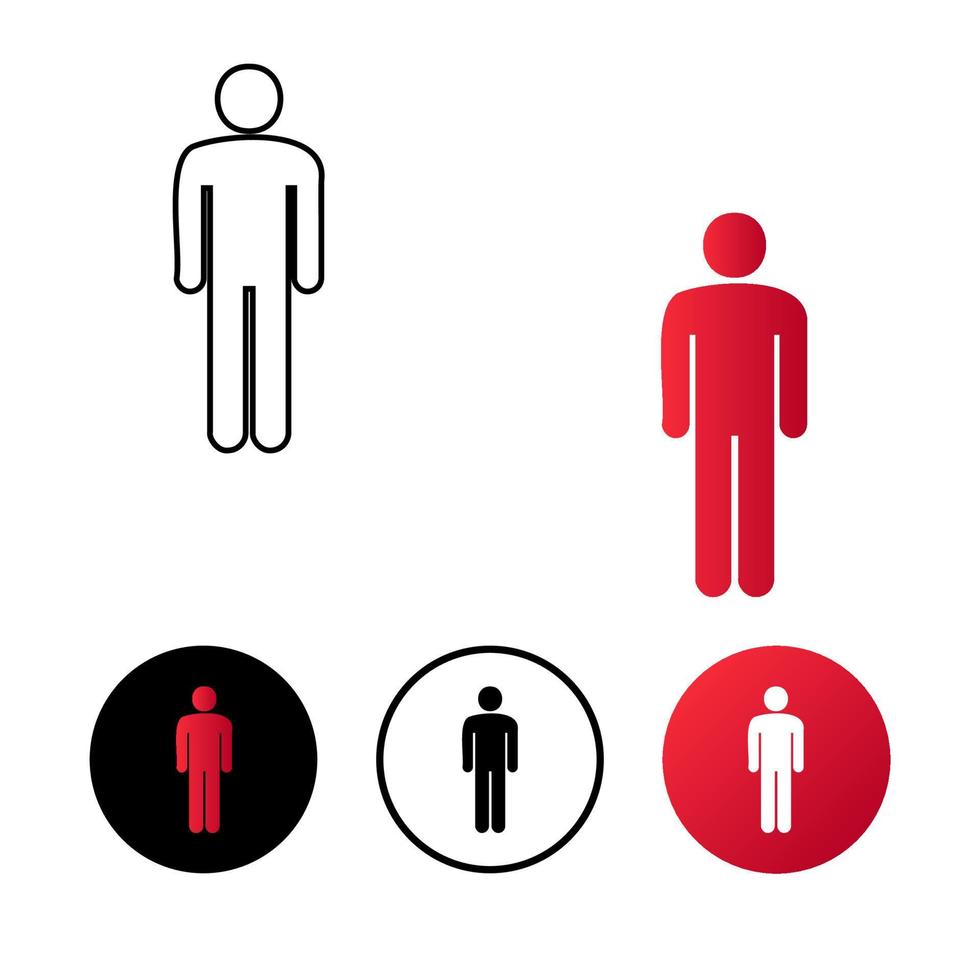 Abstract Male Toilet Icon Illustration vector