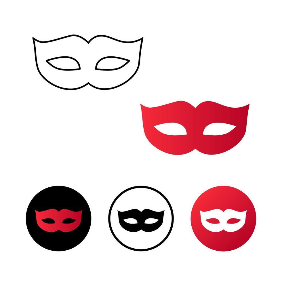 Abstract Incognito Mask Privacy Icon Illustration vector