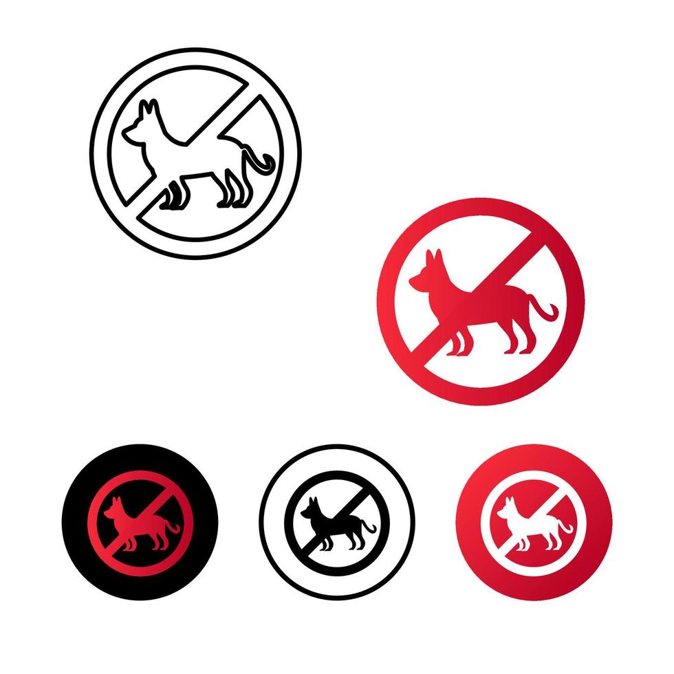 Abstract No Dog Icon Illustration vector