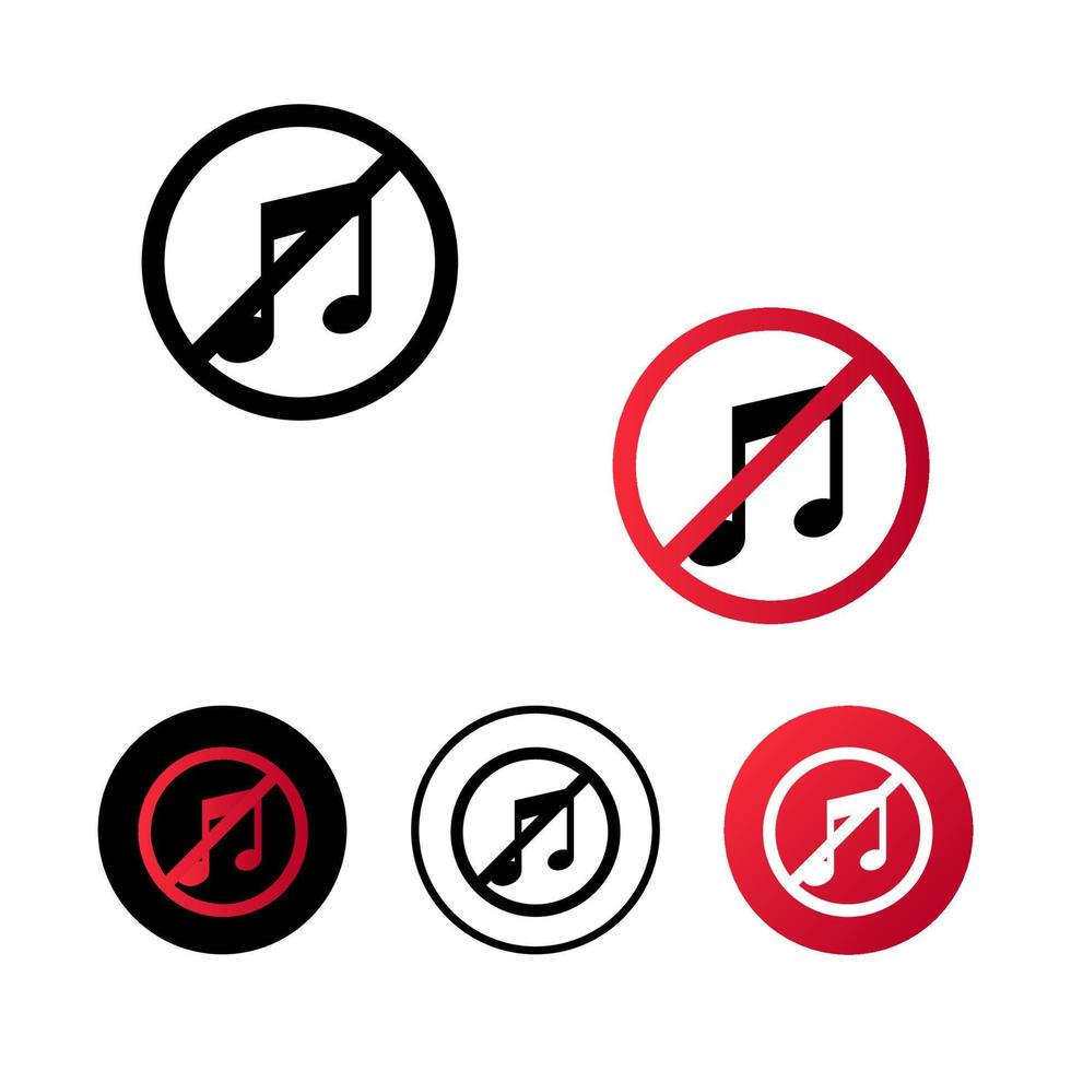 Abstract No Music Icon Illustration vector