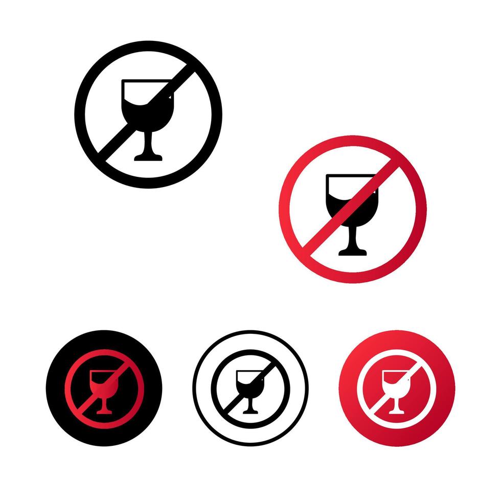 Abstract No Glass Icon Illustration vector