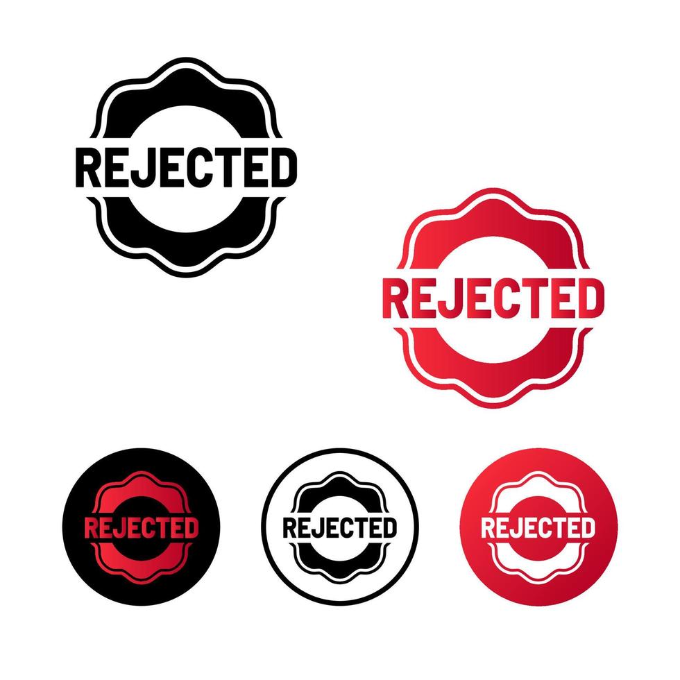 Abstract Rejected Icon Illustration vector