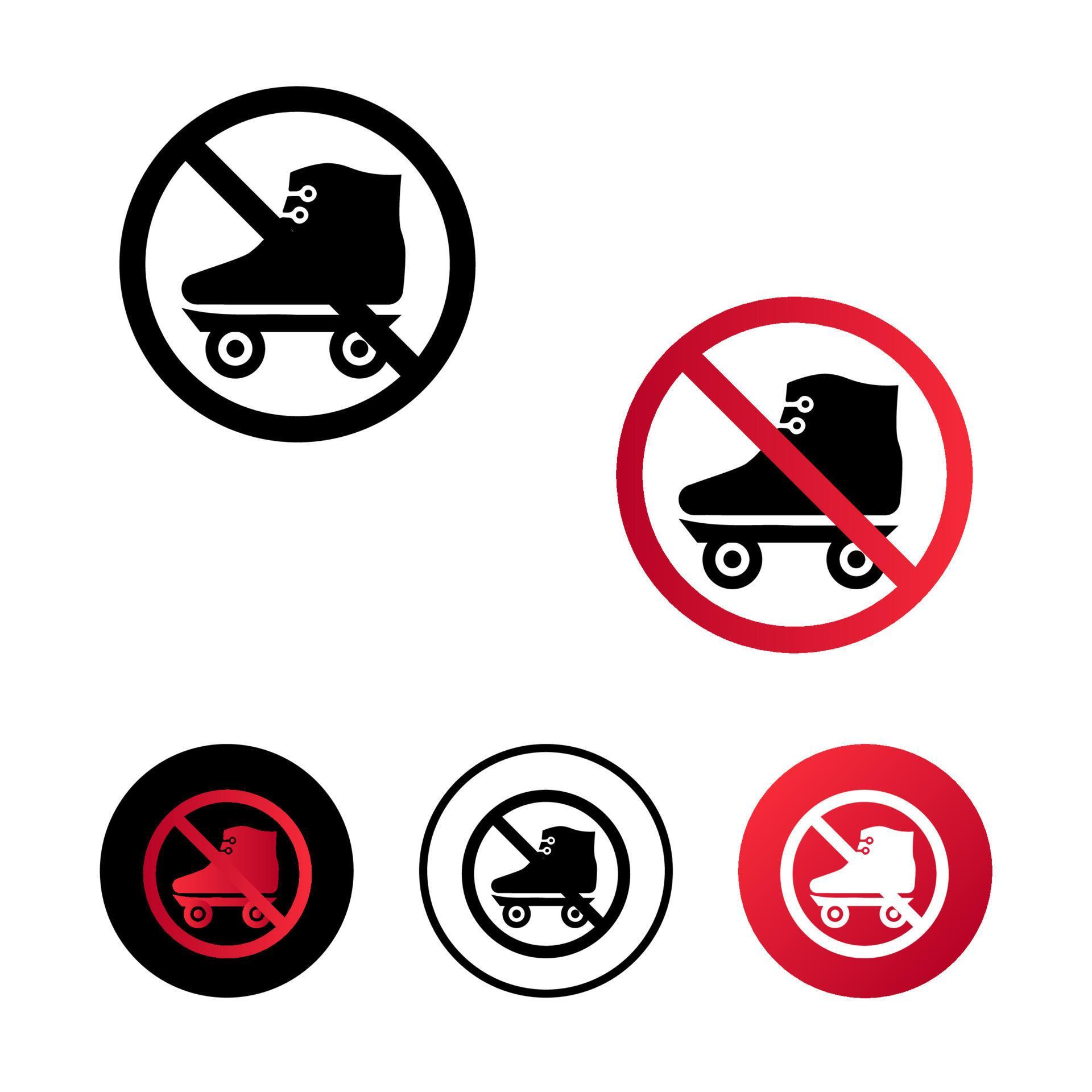 Abstract No Skating Icon Illustration 4871416 Vector Art at Vecteezy