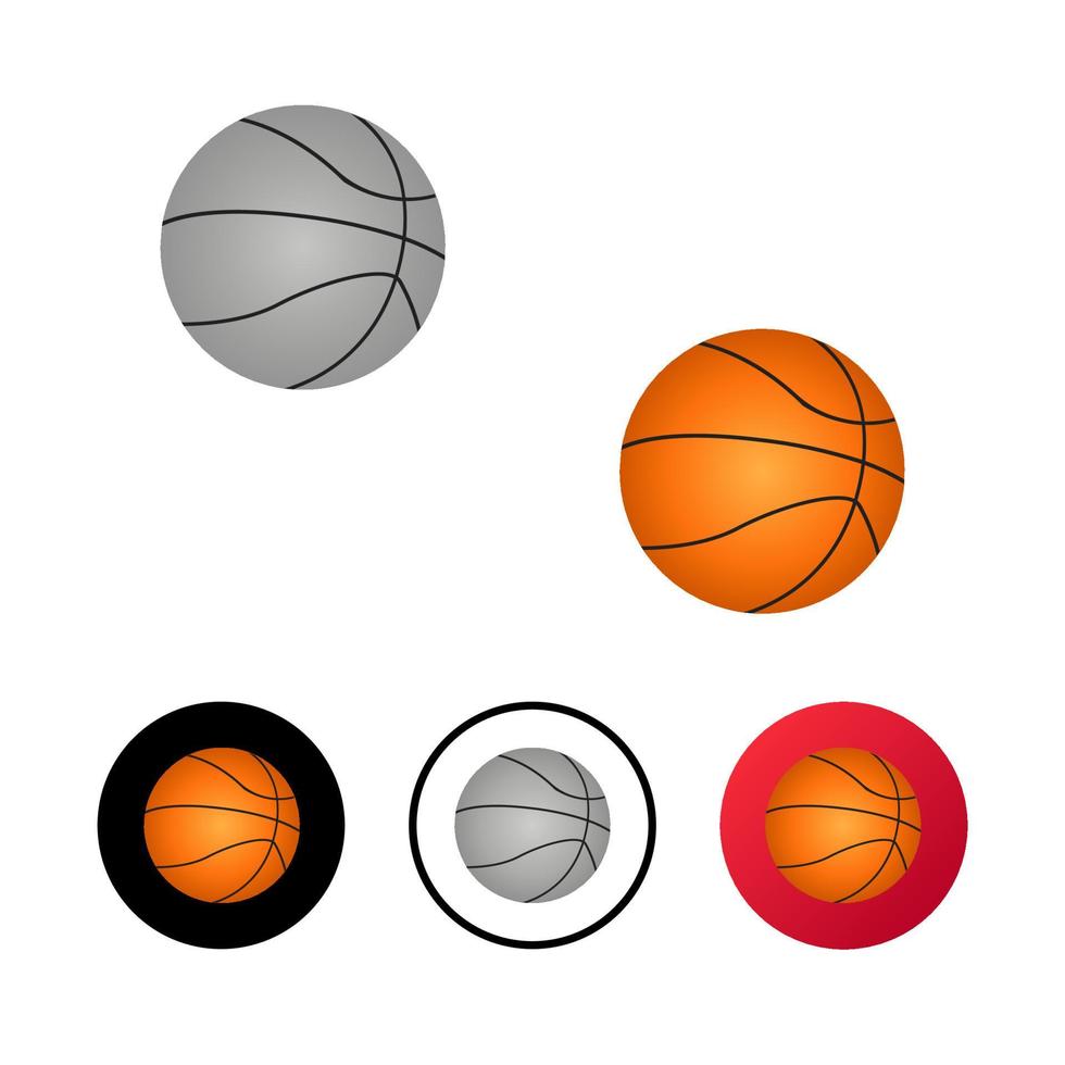 Ilustración de icono de baloncesto abstracto vector