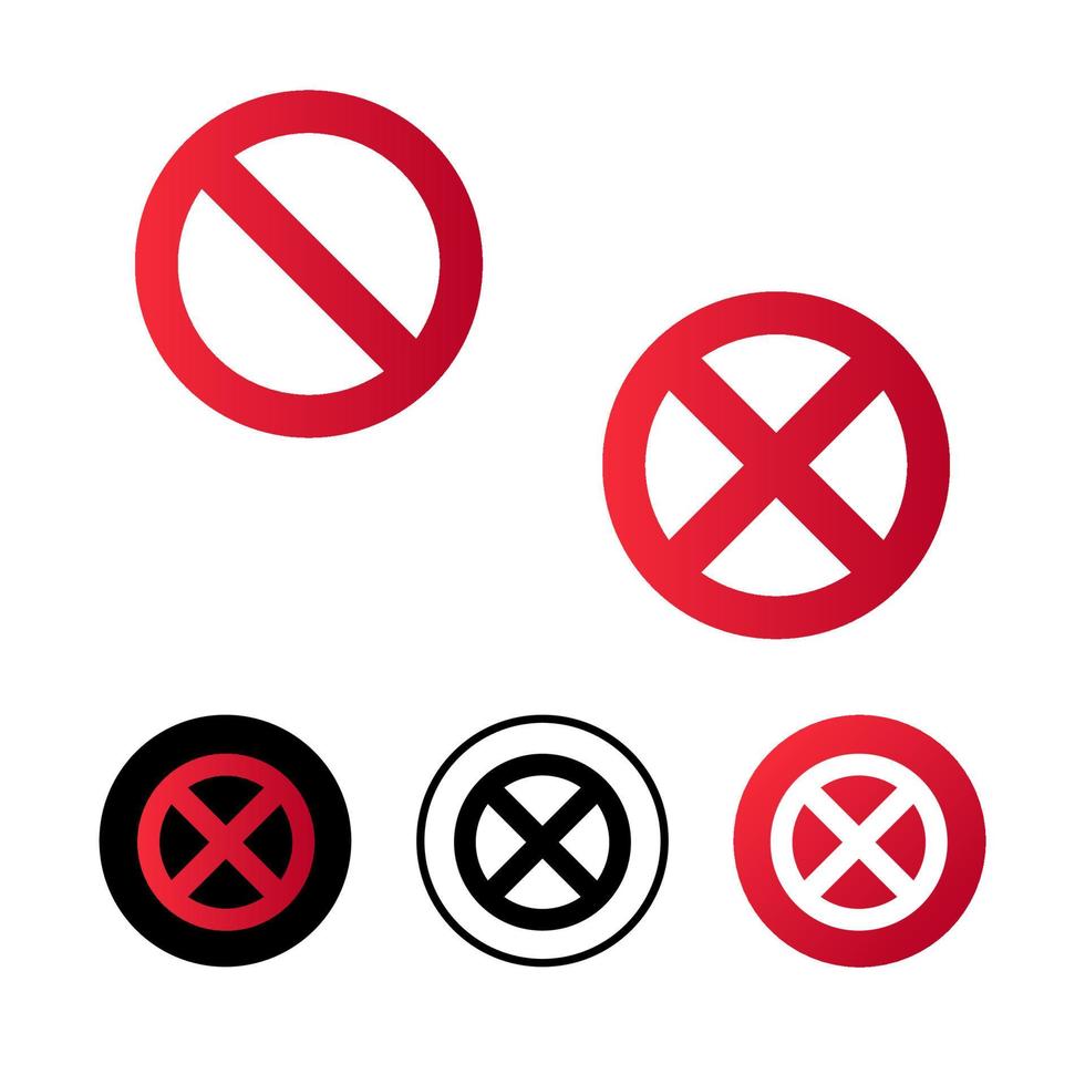 Abstract Access Denied Icon Illustration vector
