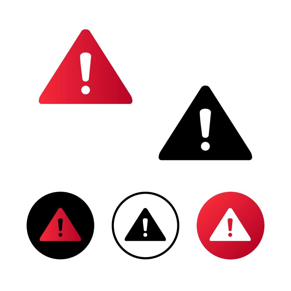 Ilustración de icono de signo de alerta abstracto vector