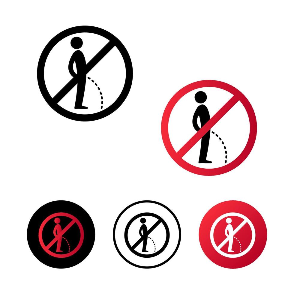 Abstract No Peeing Icon Illustration vector