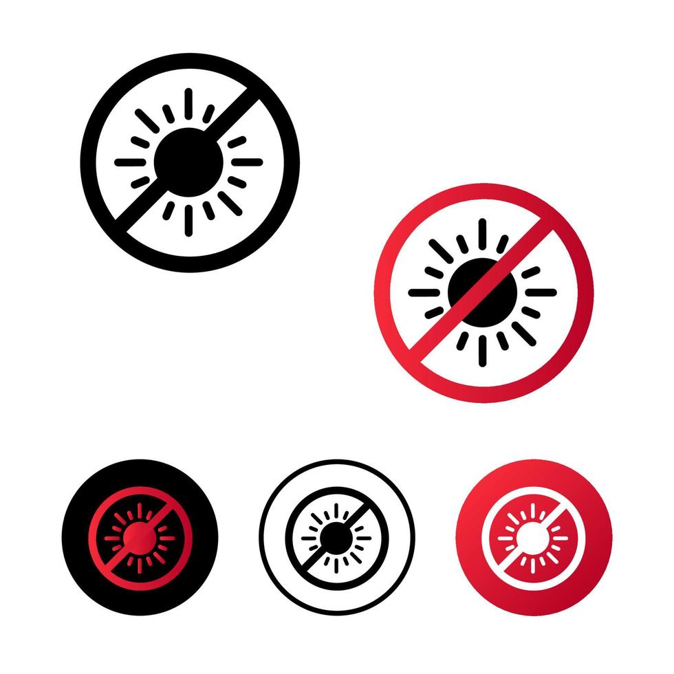 Abstract No Sun Light Icon Illustration vector