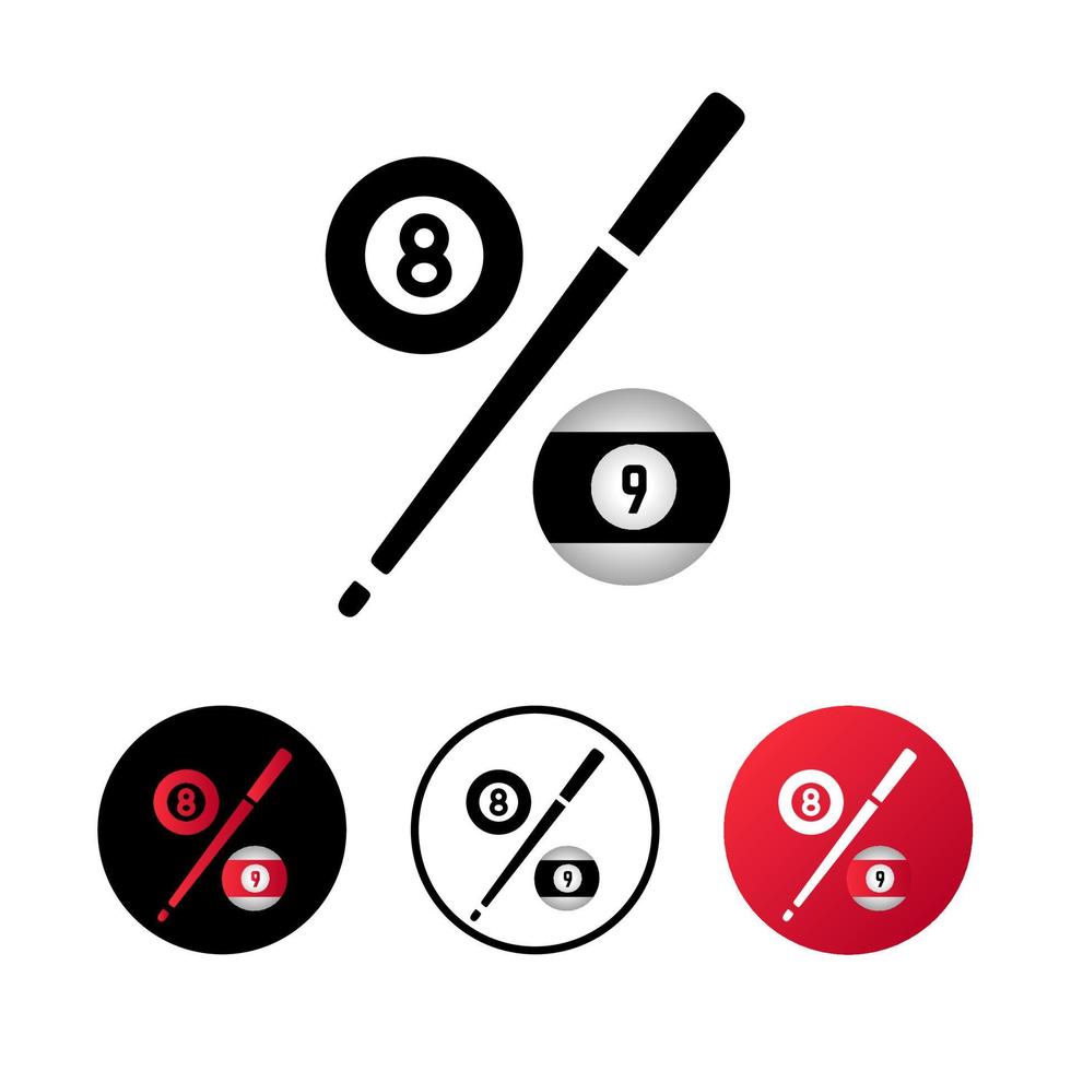 Abstract Snooker Billiards Icon Illustration vector