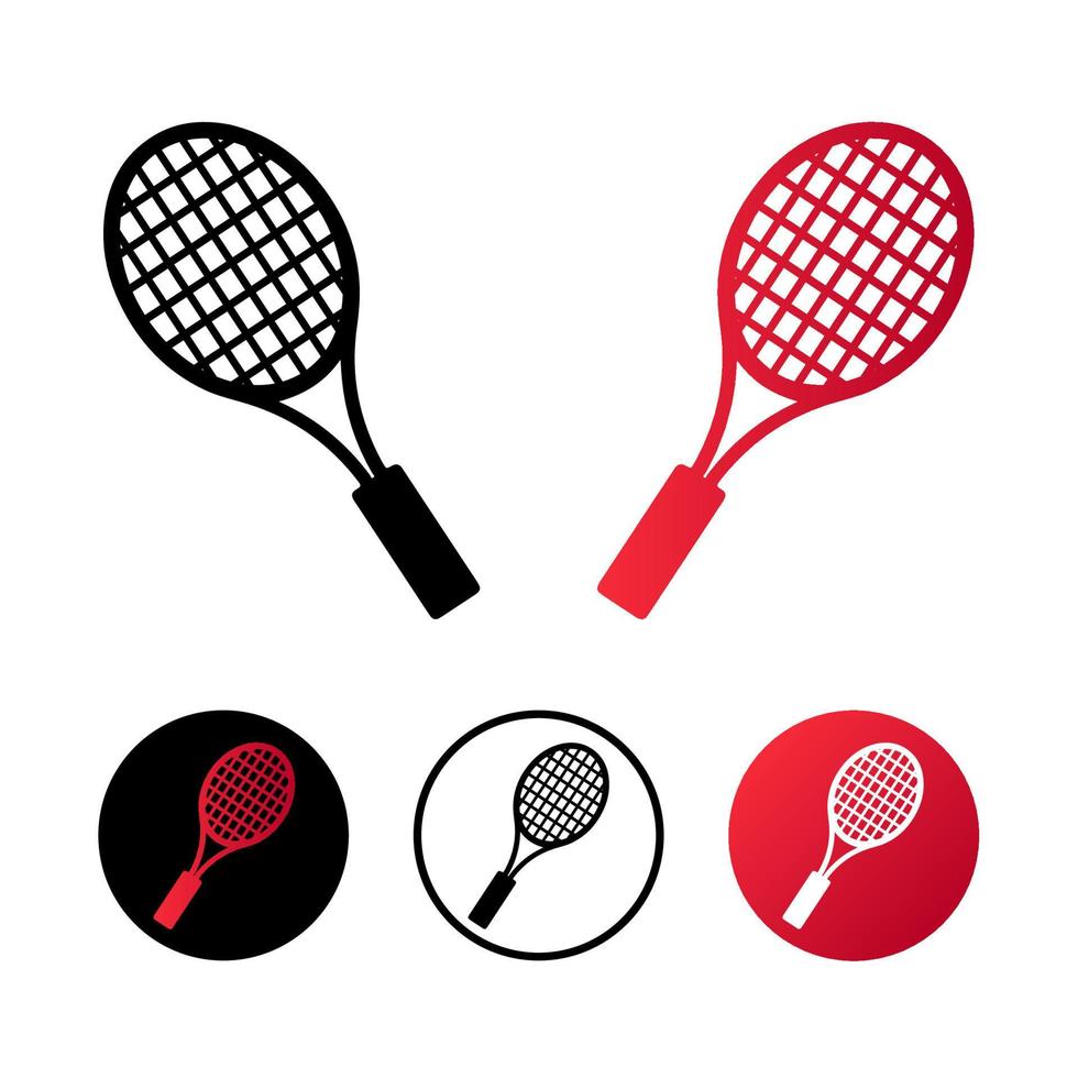 Ilustración abstracta del icono de la raqueta de tenis vector