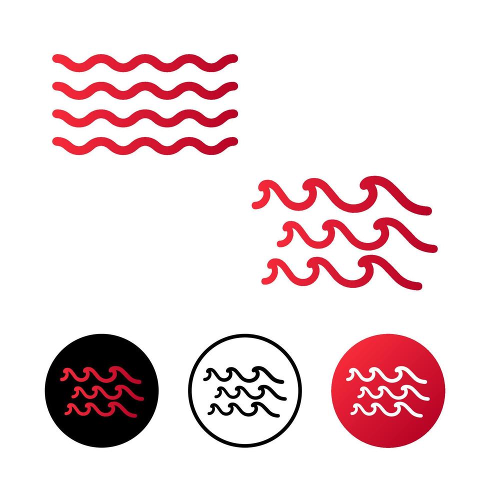 Abstract Water Waves Icon Illustration vector