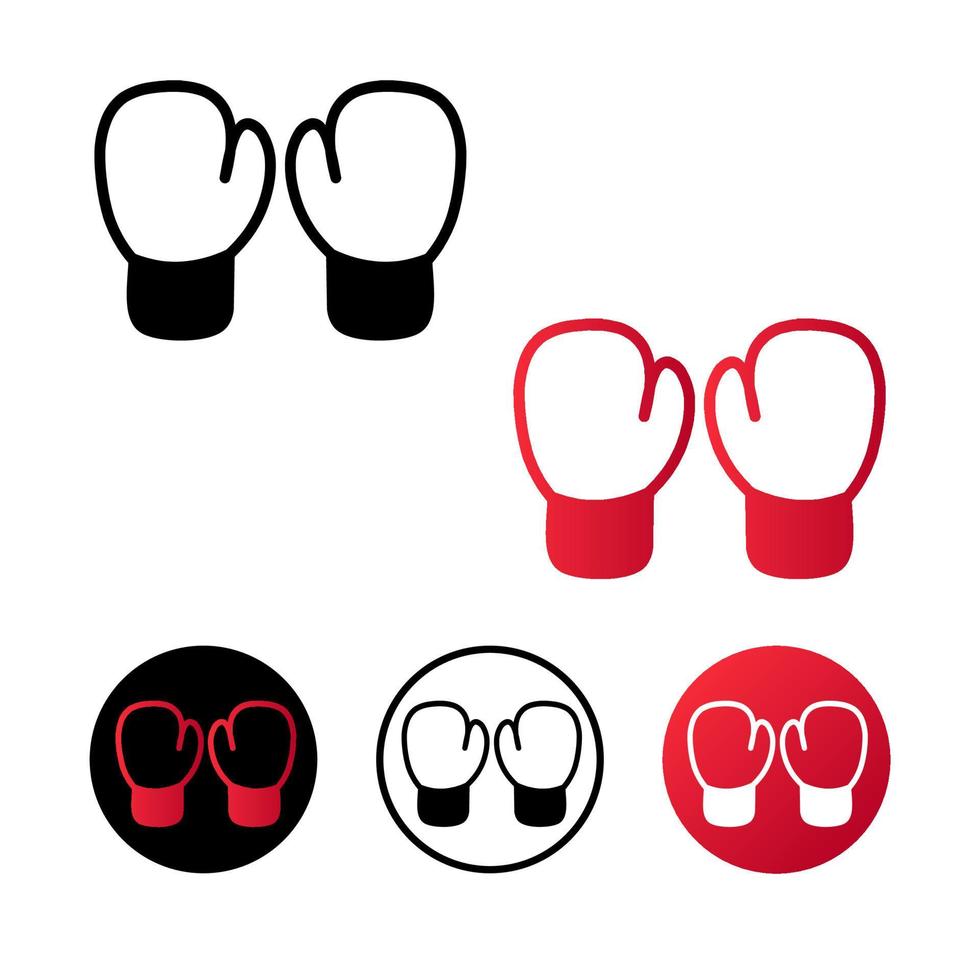 Abstract Boxing Gloves Icon Illustration vector