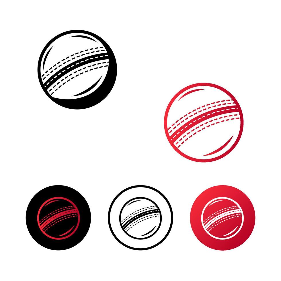 Ilustración de icono de bola de cricket abstracto vector