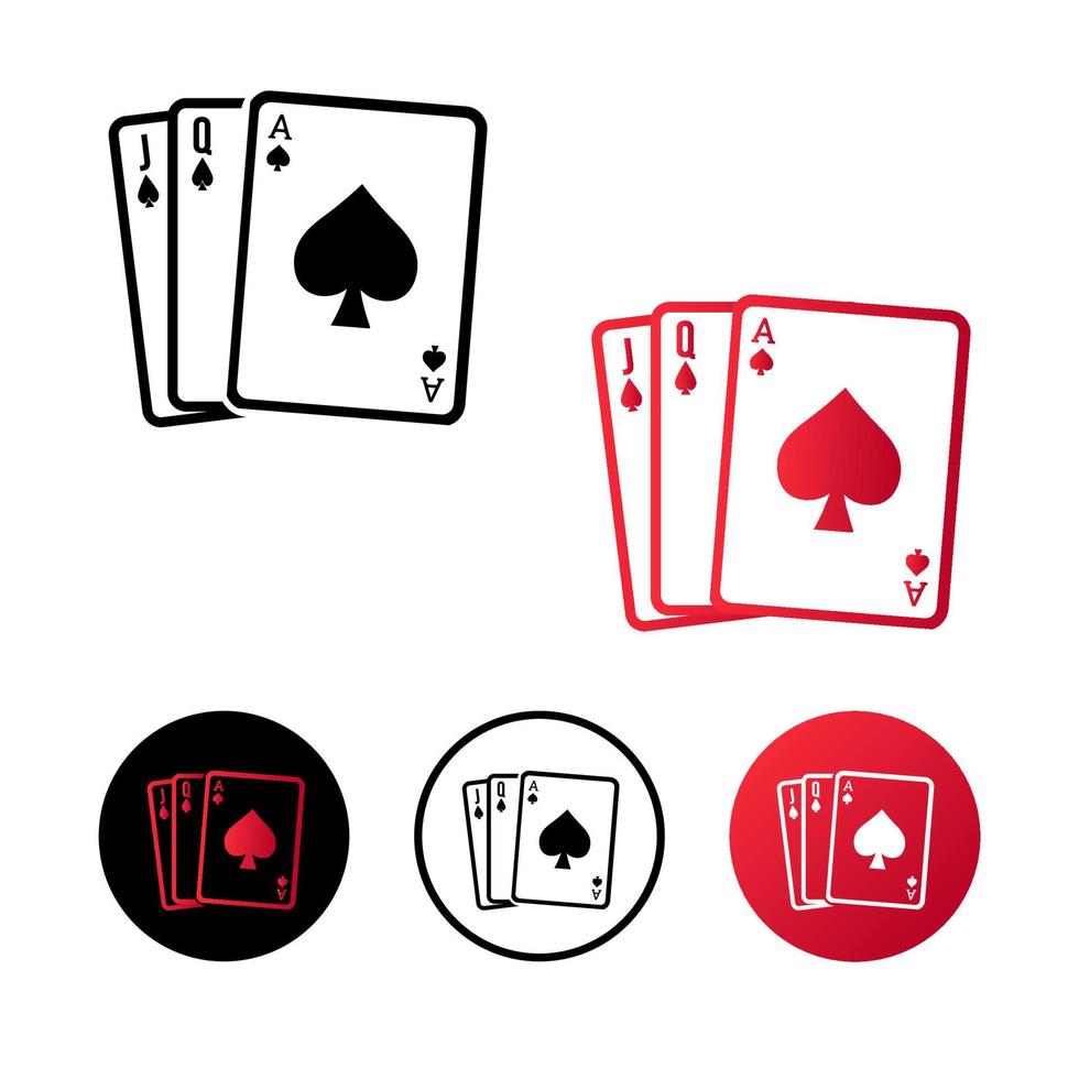 Abstract Poker Cards Icon Illustration vector