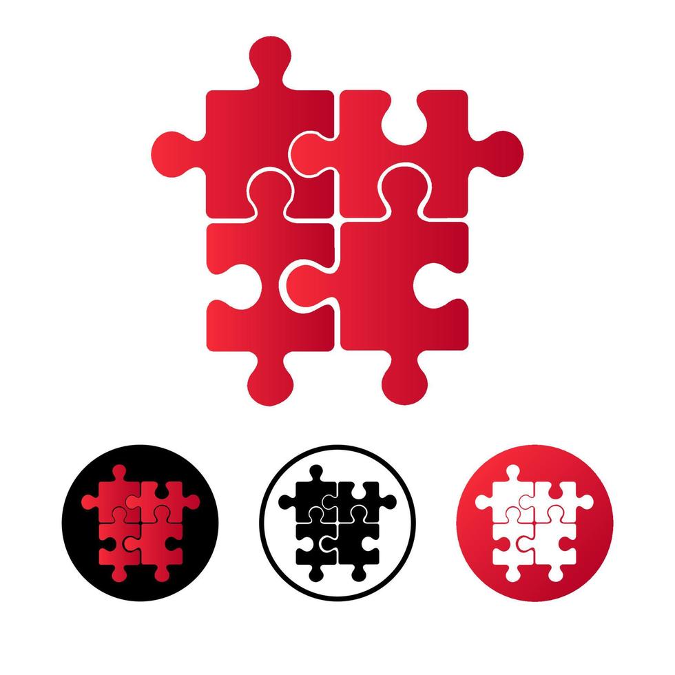 Abstract Puzzle Icon Illustration vector